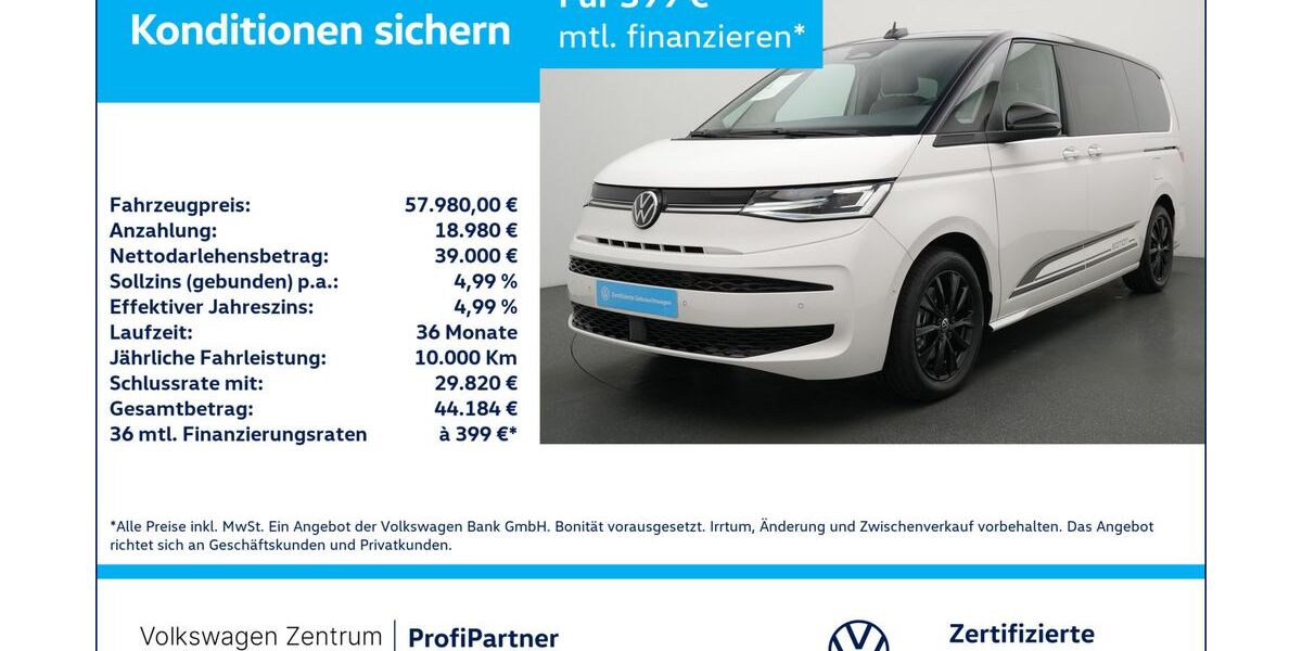 VW T7 Multivan 1.009 km 57.980 &euro; Leverkusen 51379