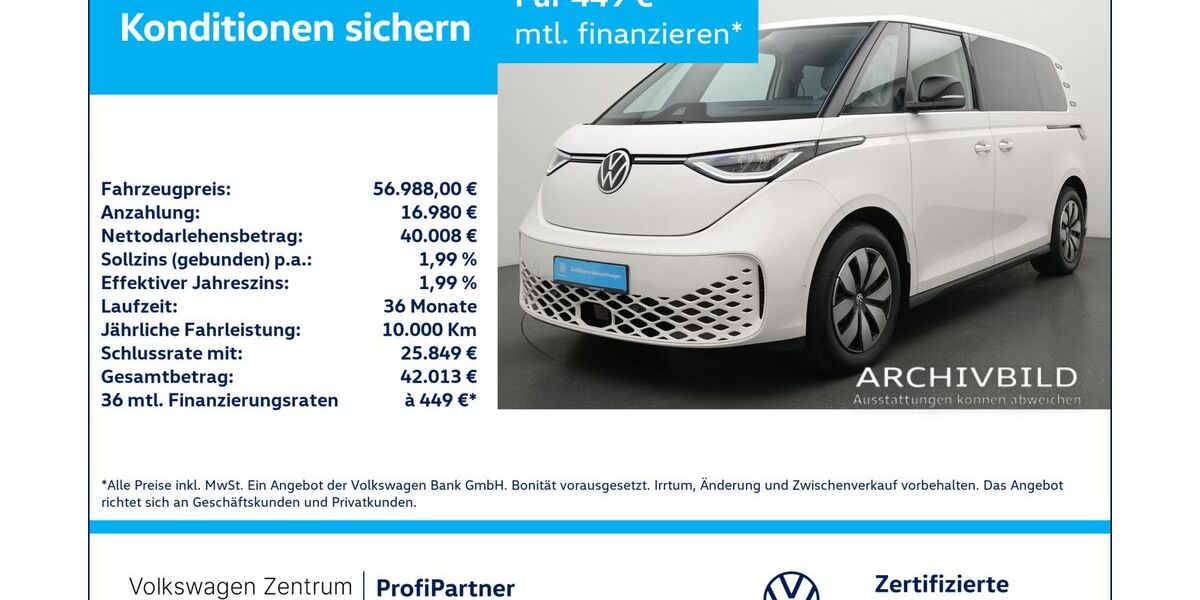VW ID. Buzz 16.506 km 56.988 &euro; Leverkusen 51379