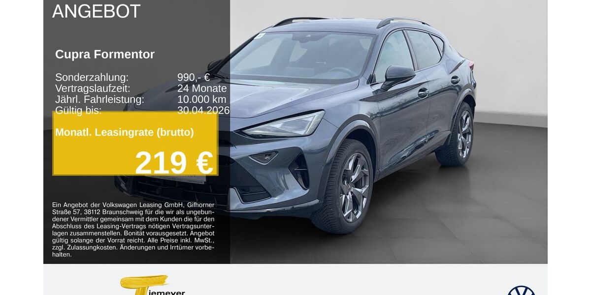 Cupra Formentor 16.377 km 34.270 &euro; Remscheid 42897