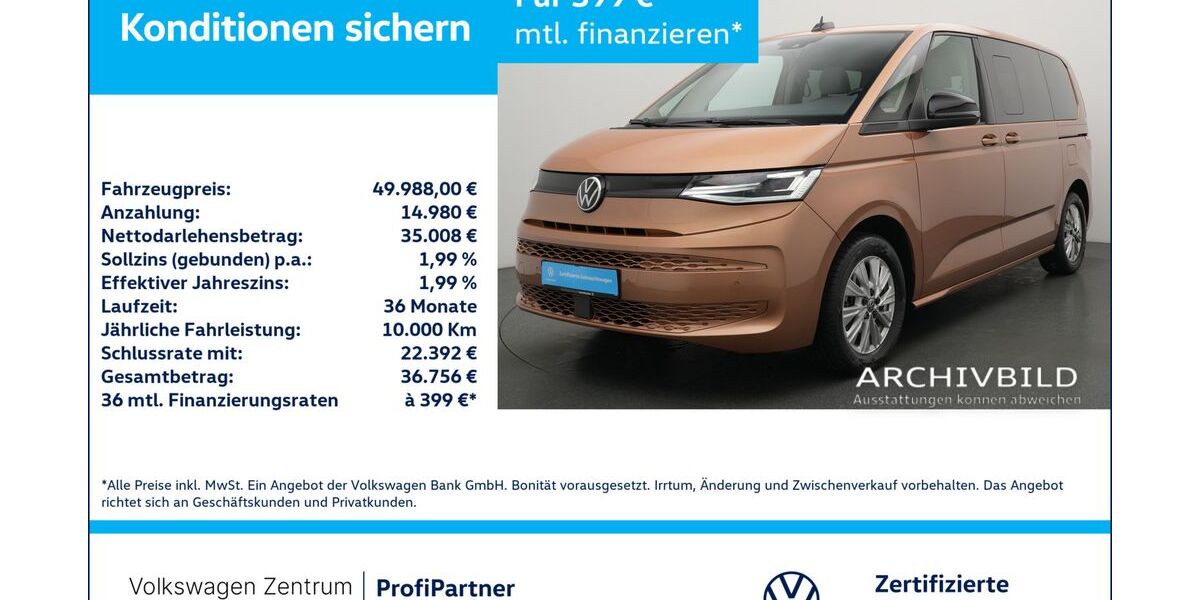 VW T7 Multivan 30.121 km 49.988 &euro; Leverkusen 51379
