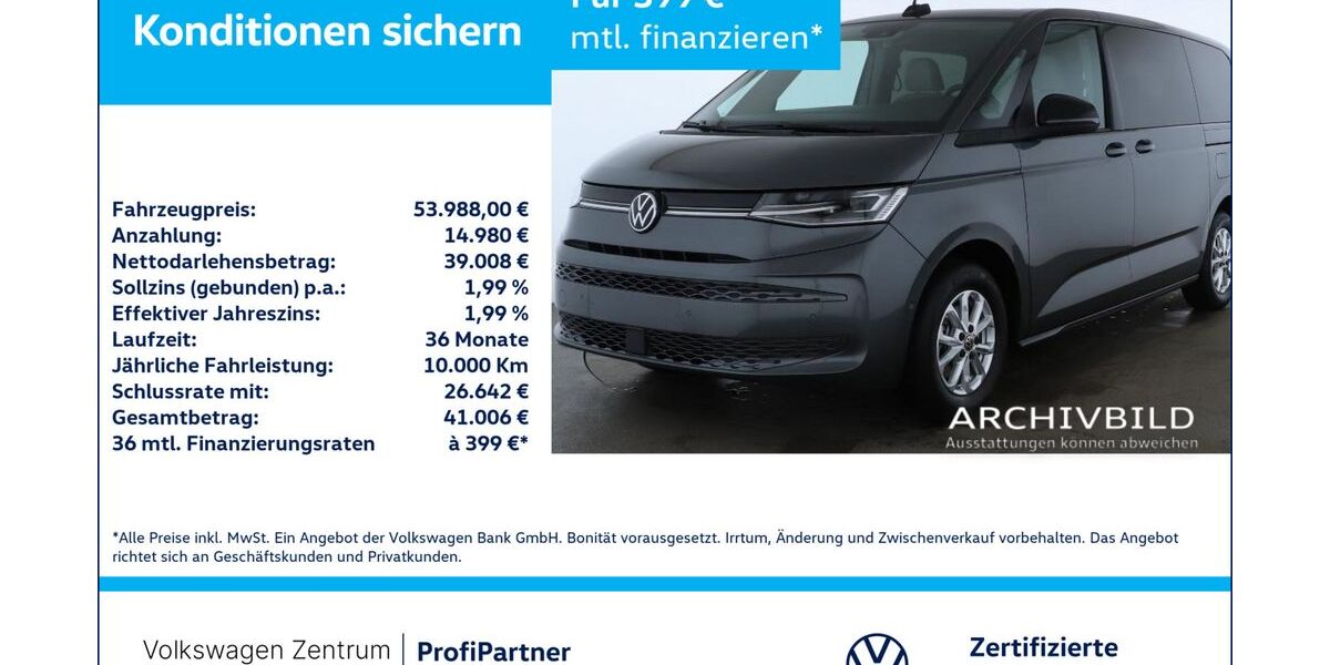 VW T7 Multivan 8.083 km 53.480 &euro; Leverkusen 51379